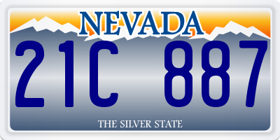 NV license plate 21C887