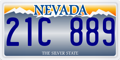 NV license plate 21C889