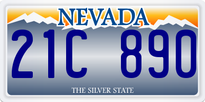 NV license plate 21C890