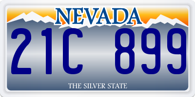 NV license plate 21C899