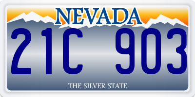 NV license plate 21C903
