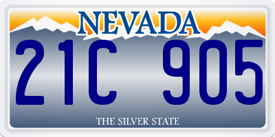 NV license plate 21C905