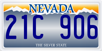 NV license plate 21C906