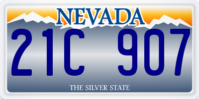NV license plate 21C907