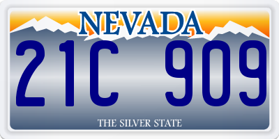 NV license plate 21C909