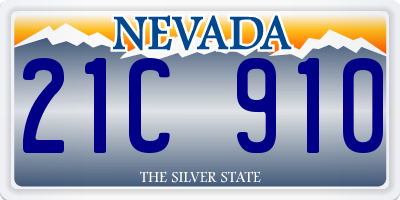 NV license plate 21C910