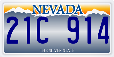 NV license plate 21C914