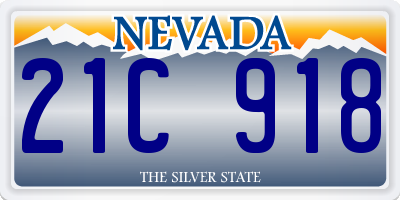 NV license plate 21C918