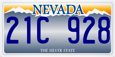 NV license plate 21C928