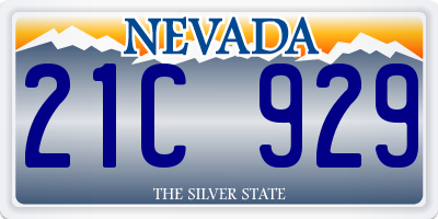 NV license plate 21C929