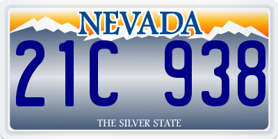 NV license plate 21C938