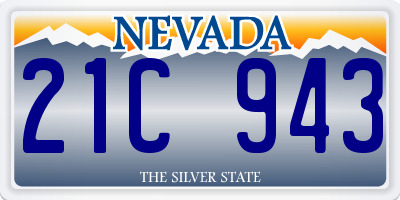 NV license plate 21C943