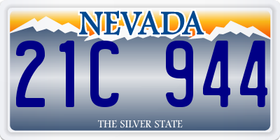 NV license plate 21C944