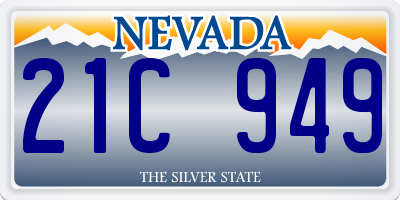 NV license plate 21C949