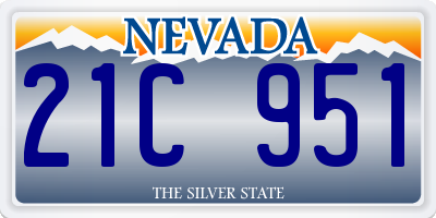 NV license plate 21C951