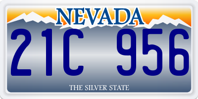 NV license plate 21C956