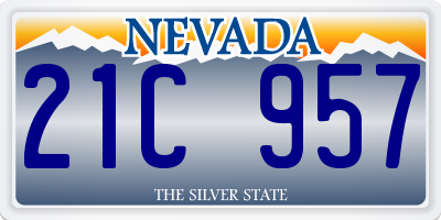 NV license plate 21C957