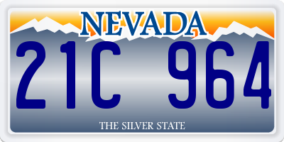 NV license plate 21C964