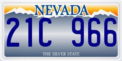 NV license plate 21C966