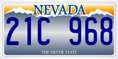 NV license plate 21C968