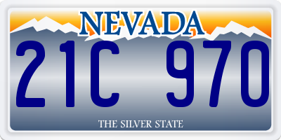 NV license plate 21C970