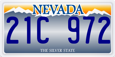 NV license plate 21C972