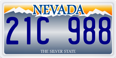 NV license plate 21C988