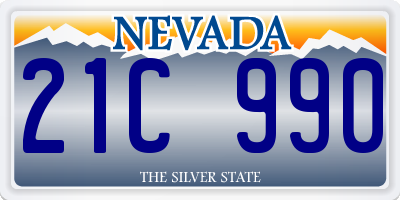 NV license plate 21C990