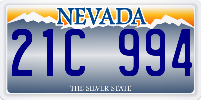 NV license plate 21C994