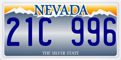 NV license plate 21C996