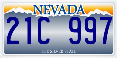 NV license plate 21C997