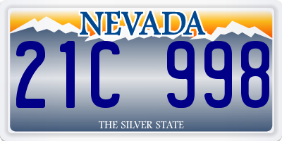 NV license plate 21C998