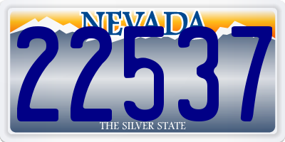 NV license plate 22537