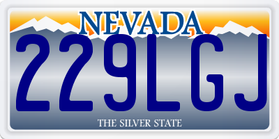 NV license plate 229LGJ