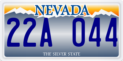 NV license plate 22A044