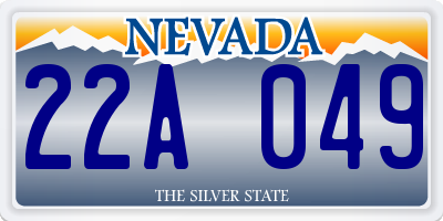 NV license plate 22A049