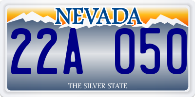 NV license plate 22A050