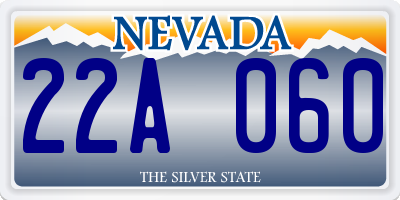 NV license plate 22A060