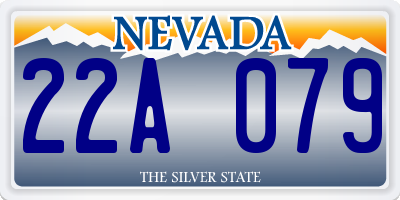 NV license plate 22A079