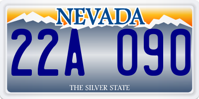 NV license plate 22A090