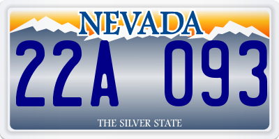 NV license plate 22A093