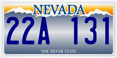 NV license plate 22A131