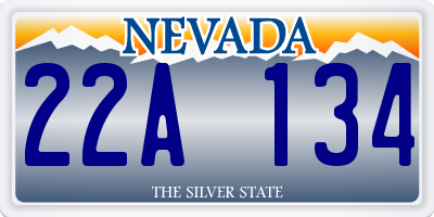 NV license plate 22A134