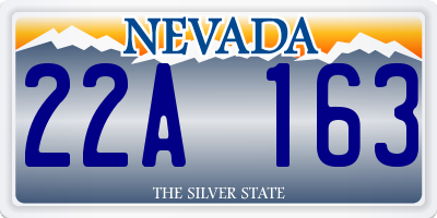 NV license plate 22A163