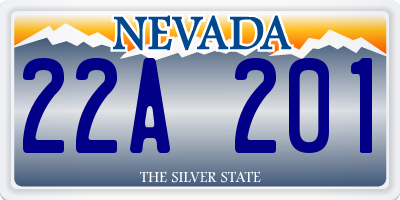 NV license plate 22A201
