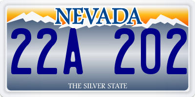 NV license plate 22A202