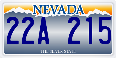 NV license plate 22A215
