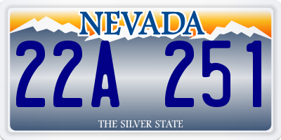 NV license plate 22A251