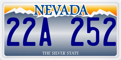 NV license plate 22A252