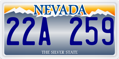 NV license plate 22A259